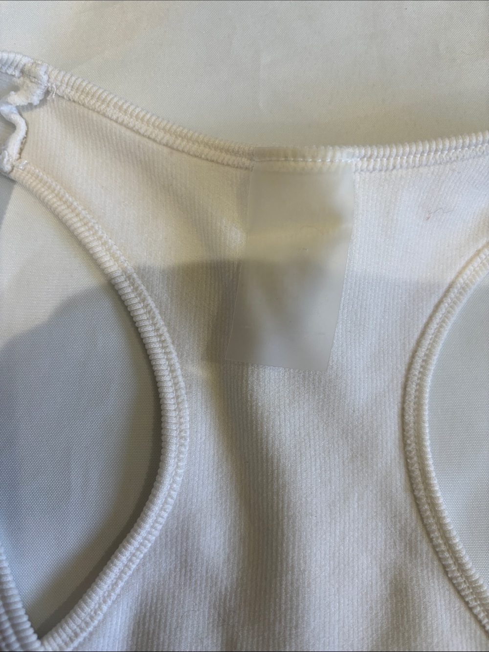 Dynamite White Ribbed Snap-Front Tank - Picture 8 of 8
